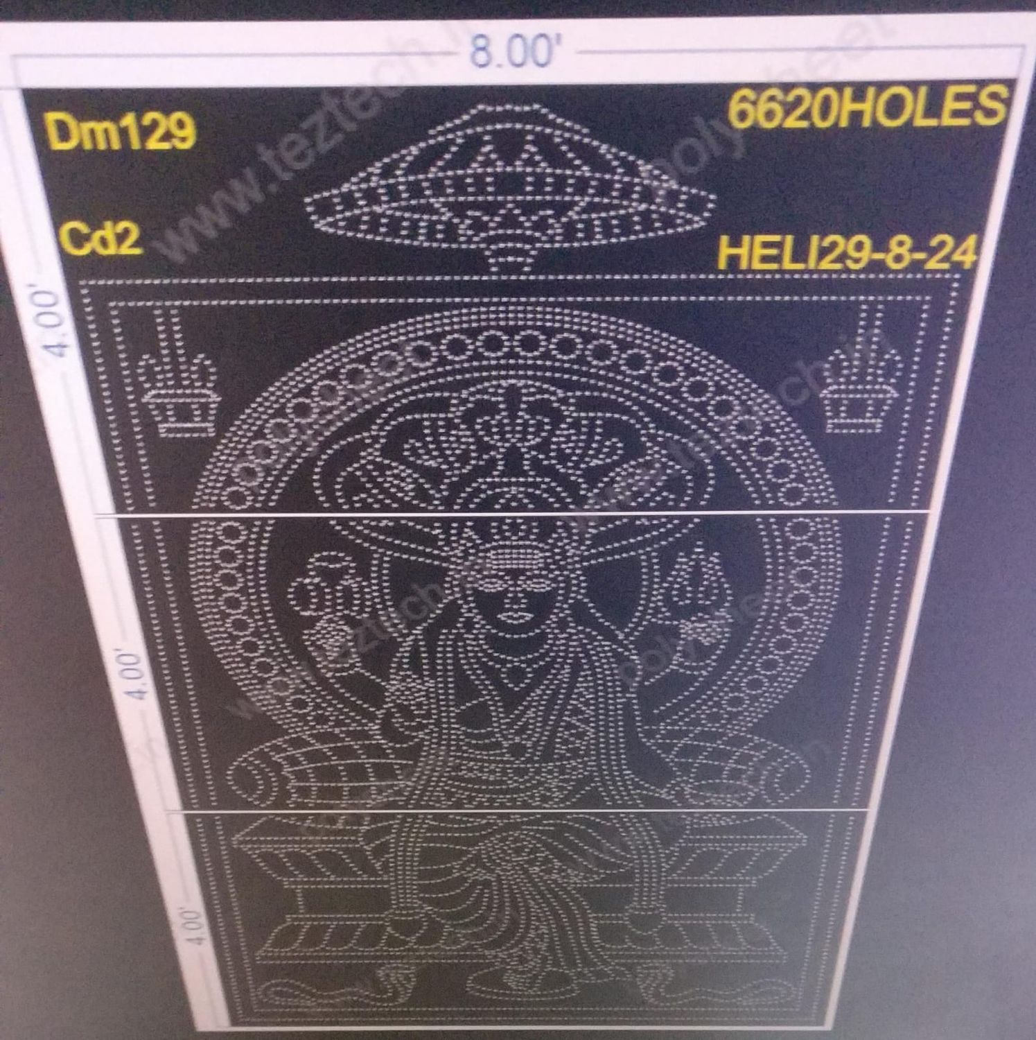 DM129 DEVI MATA 312X8 FEET 6620 HOLES (3 PARTS)