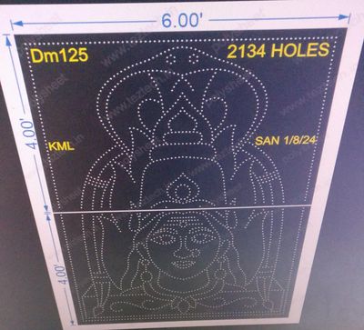 DM125 DEVI MATA 8X6 FEET 2134 HOLES