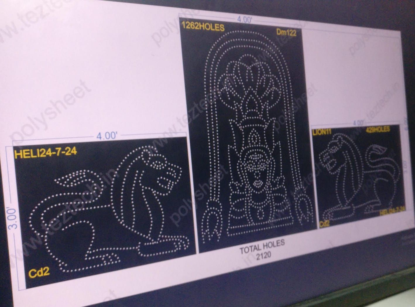 DM122 DEVI MATA 12X6 FEET 2120 HOLES (3 PARTS )