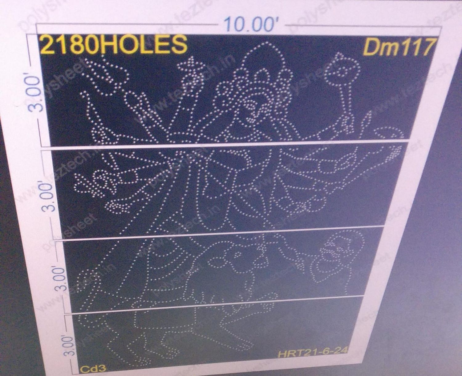 DM117 DEVI MATA (4-PARTS) 12X10 FEET 2180 HOLES