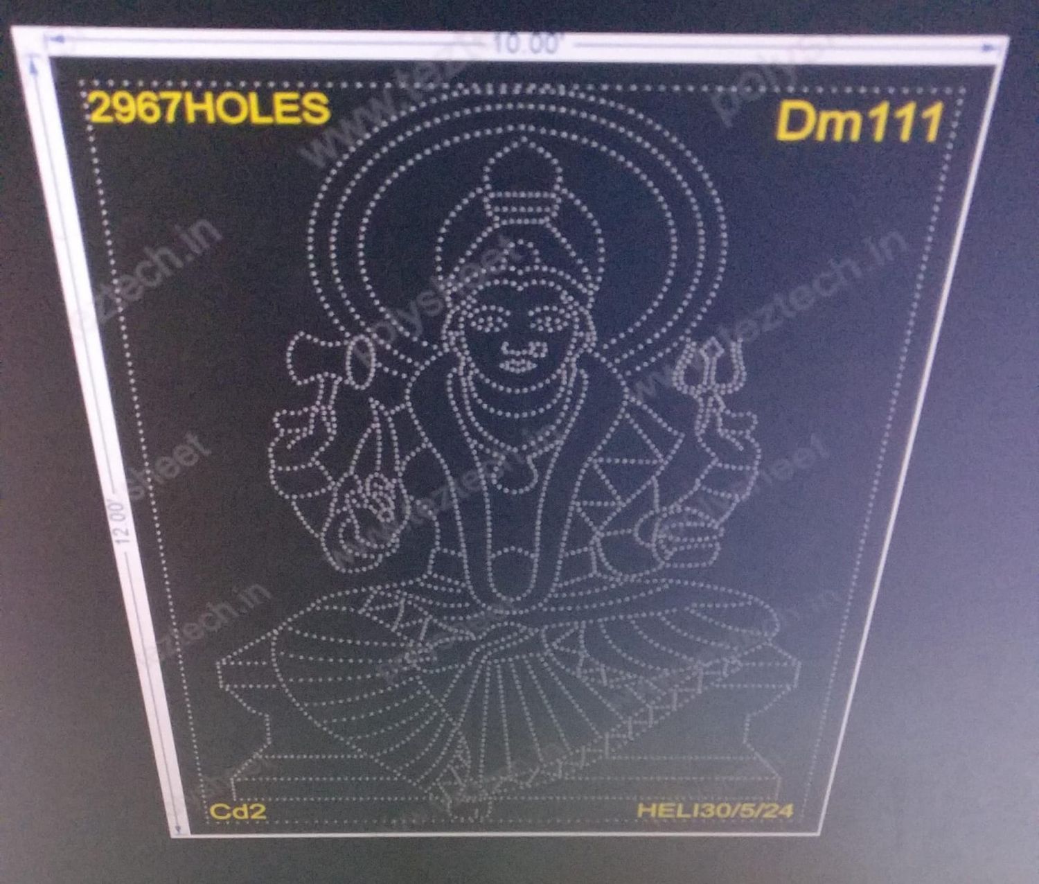 DM111 DEVI MATA (3-PARTS) 12X10FEET 2967HOLES
