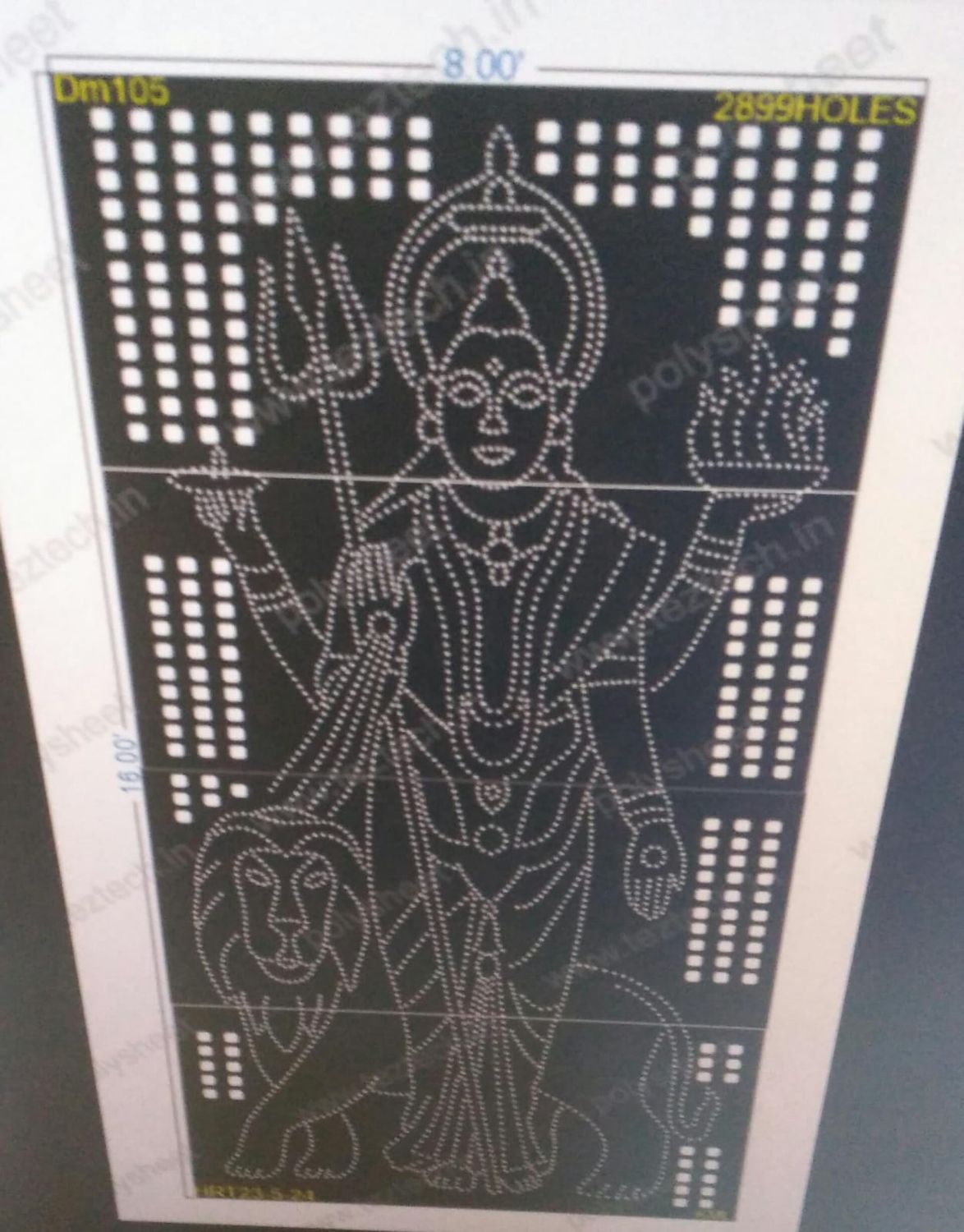 DM105  DEVI MATA 8X16 FEET 2899 HOLES (4 PARTS)