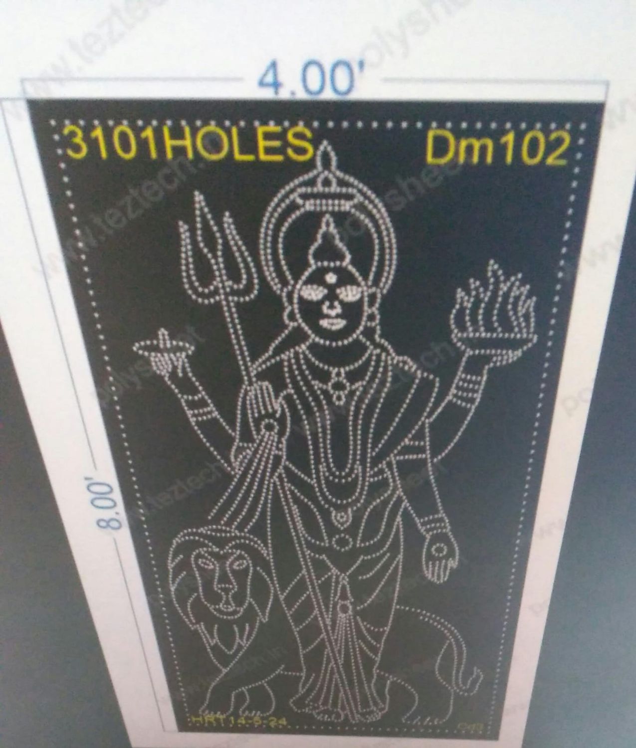 DM102  DEVI MATA 4X8 FEET 3101 HOLES