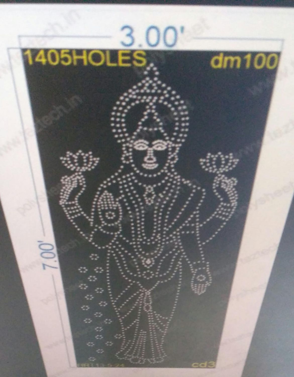 DM100  DEVI MATA 3X7 FEET 1405HOLES