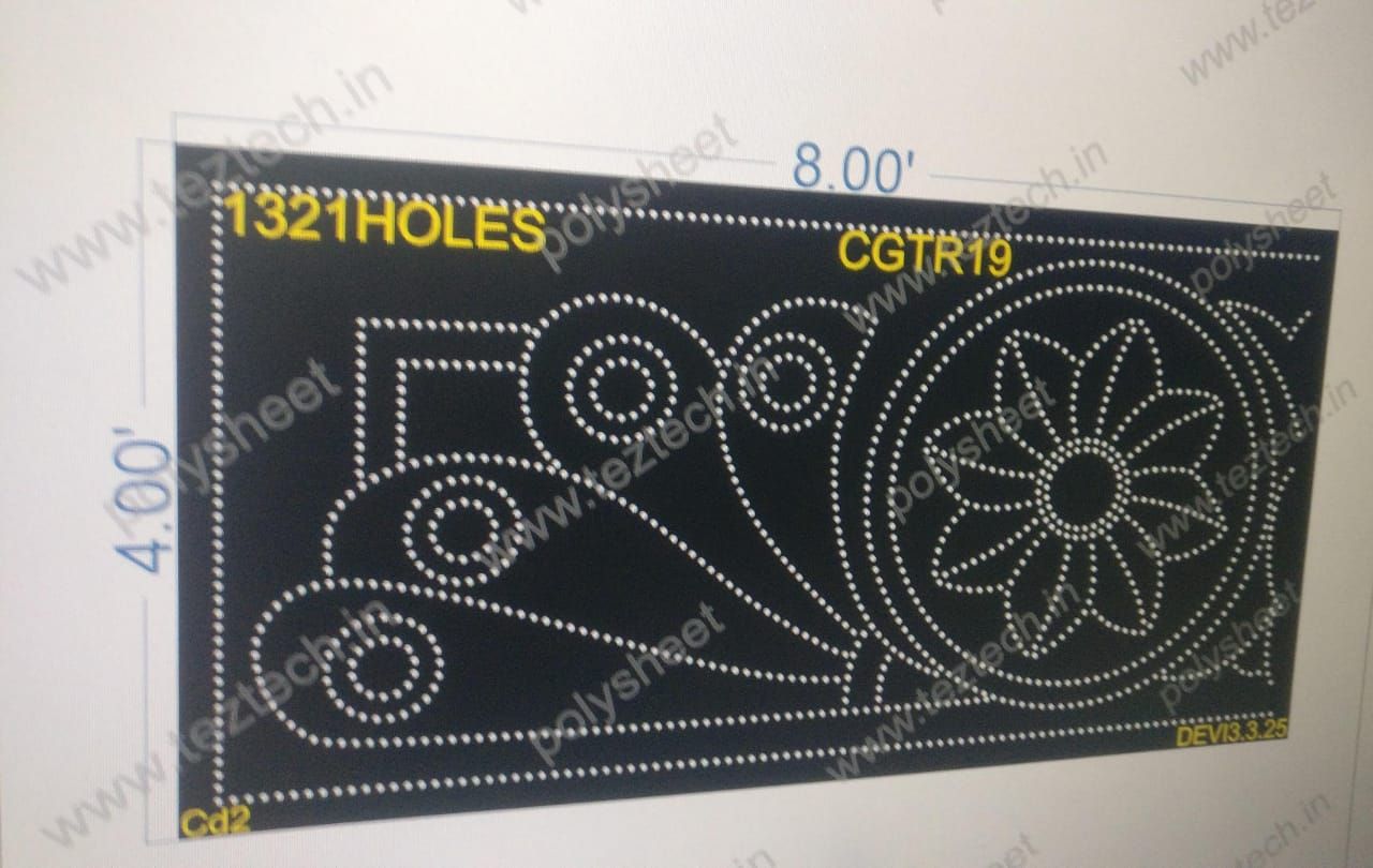 CGTR19 GATE ROW 1 PART 4X8 FEET 1321 HOLES