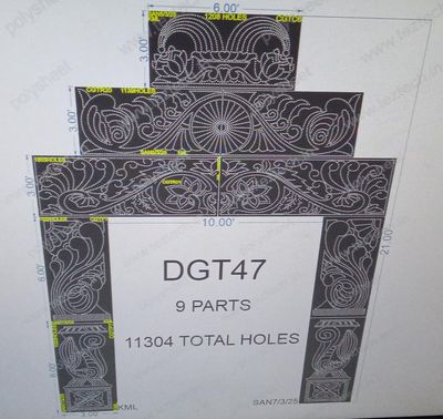 DGT47 GATE IN 9 PARTS 21X16 FEET 11304 HOLES