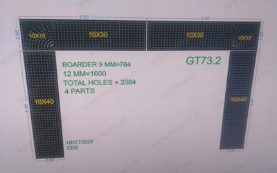 GT73.2  GATE  10X16 FEET 2384 HOLES ( 4 PARTS)