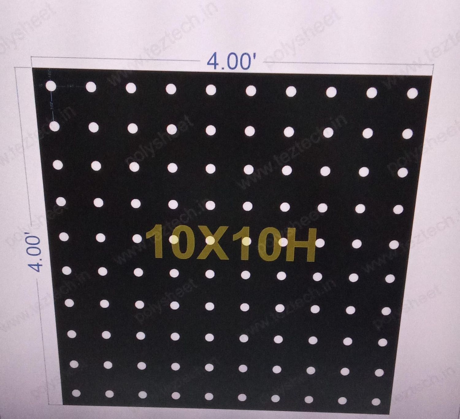 SCR560	4X4 FEET 10X10 HOLES SCREEN TOTAL HOLES=100 30mm holes