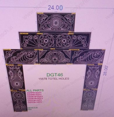 DGT46 GATE IN 10 PARTS 28X24 FEET 15578 HOLES