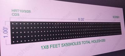 SCR561 1X8 FEET 5X50 HOLES SCREEN TOTAL HOLES=250