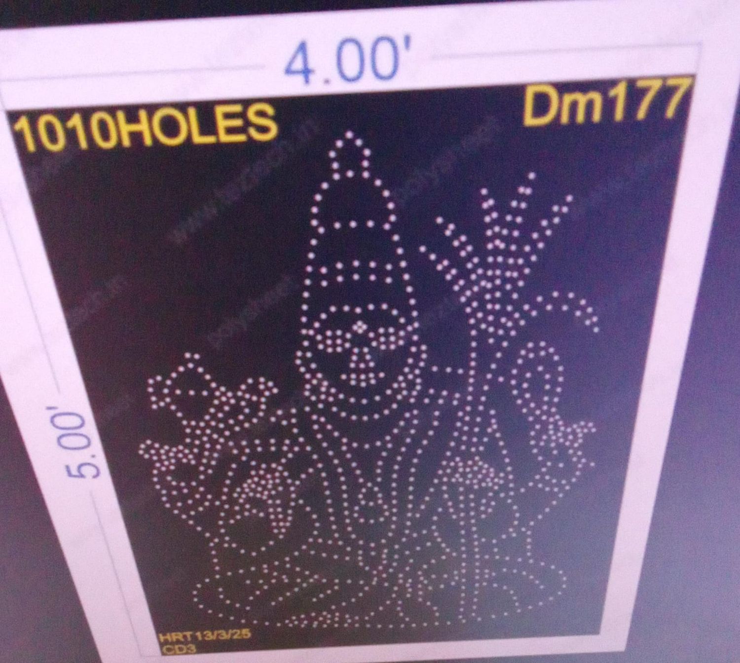 DM177  DEVI MATA  5X4  FEET 1010 HOLES