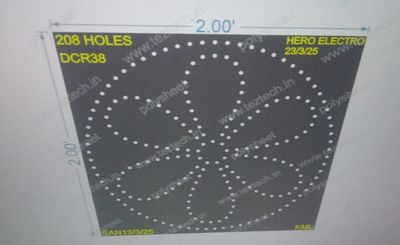 DCR38 DESIGNER CRICLE 1 PART 2X2 FEET 208 HOLES