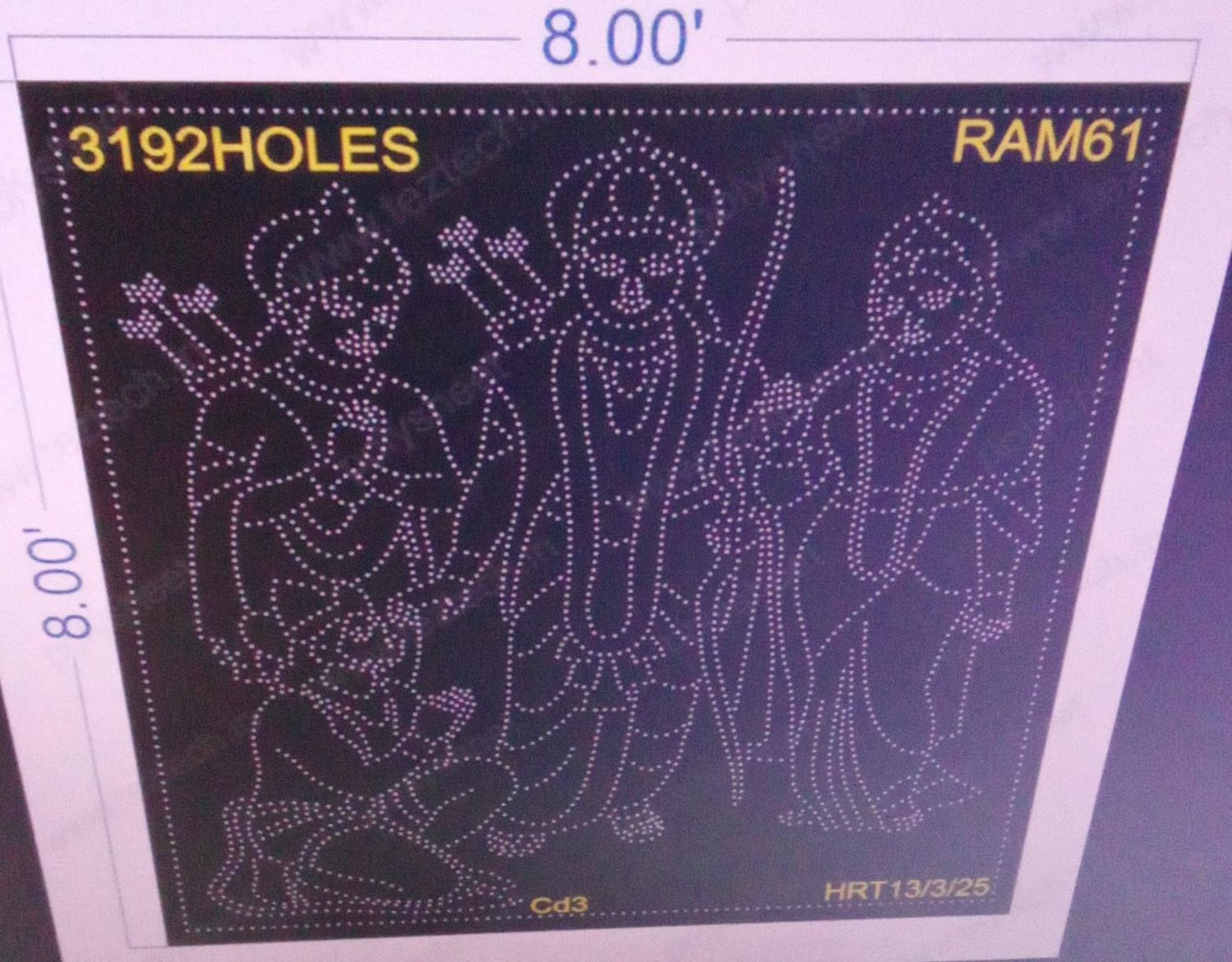 RAM61 RAMSITA 2 PART 8X8 FEET 3192  HOLES