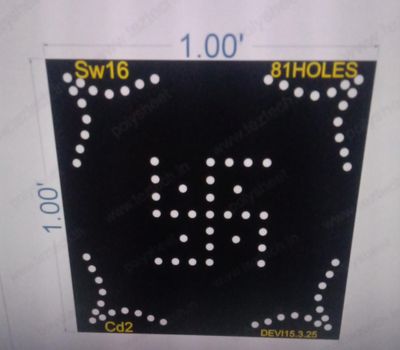 SW16 SWASTIK 1 PART 1X1 FEET 81 HOLES