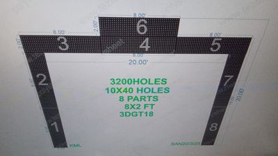 3DGT18 GATE17 20X20 FEET 3000 HOLES IN 8 PARTS