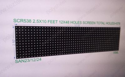 SCR538 2.5X10 FEET 12X48 HOLES  TOTAL HOLES=576