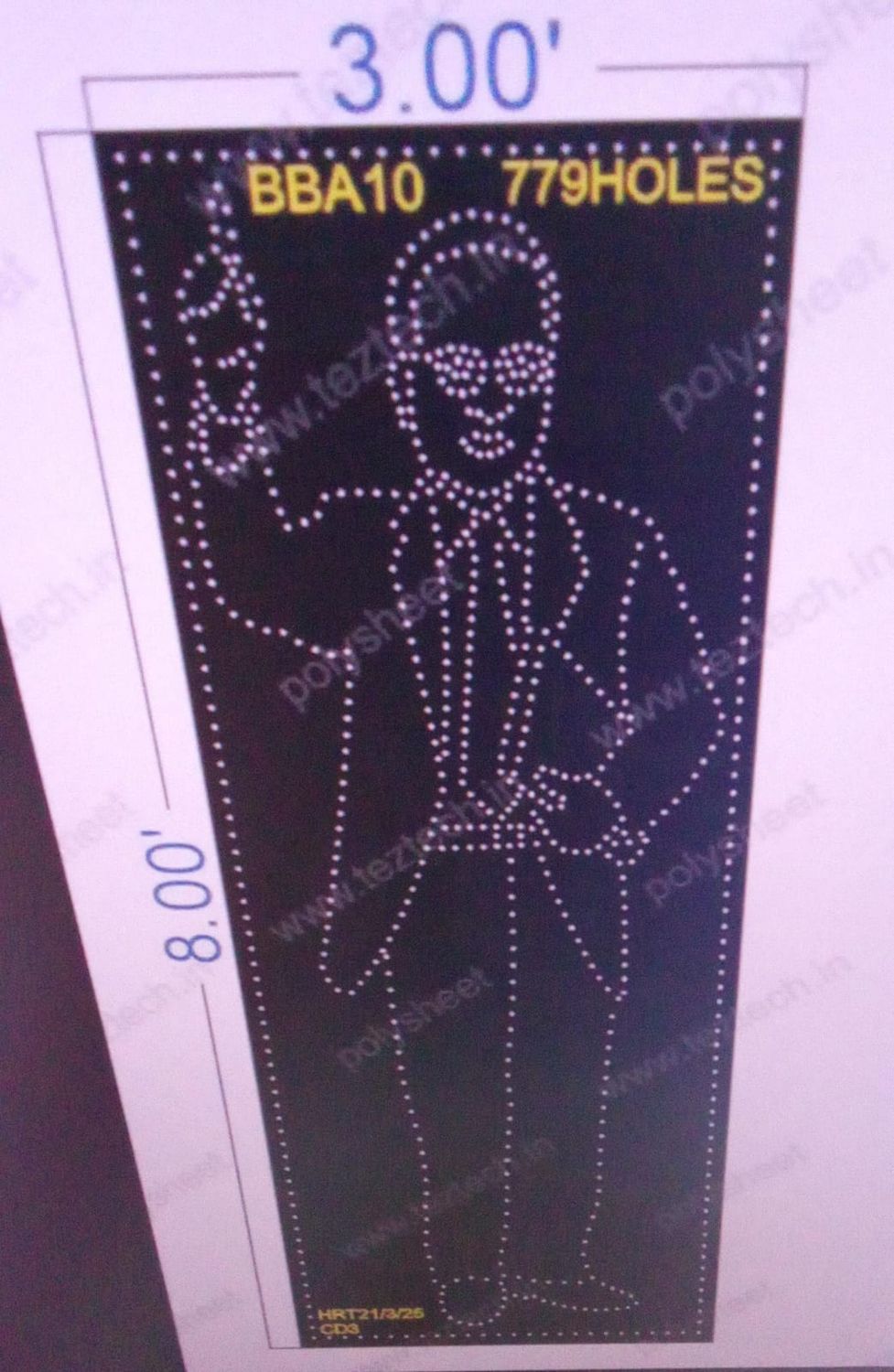 BBA10  BABA SAHEB AMBEDKAR 8X3 FEET 779 HOLES