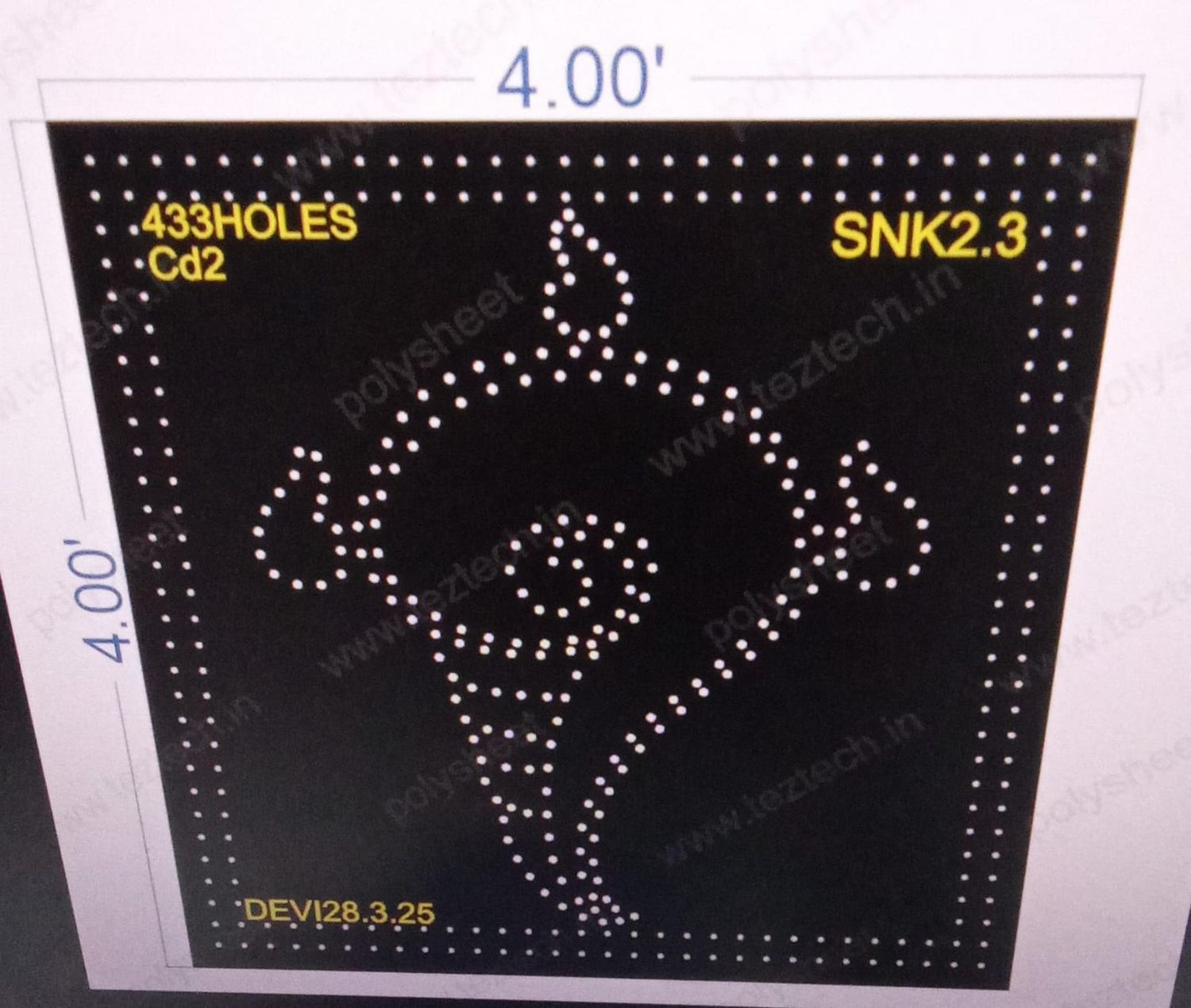 SNK2.3 SHANKU 4X4 FEET 433HOLES