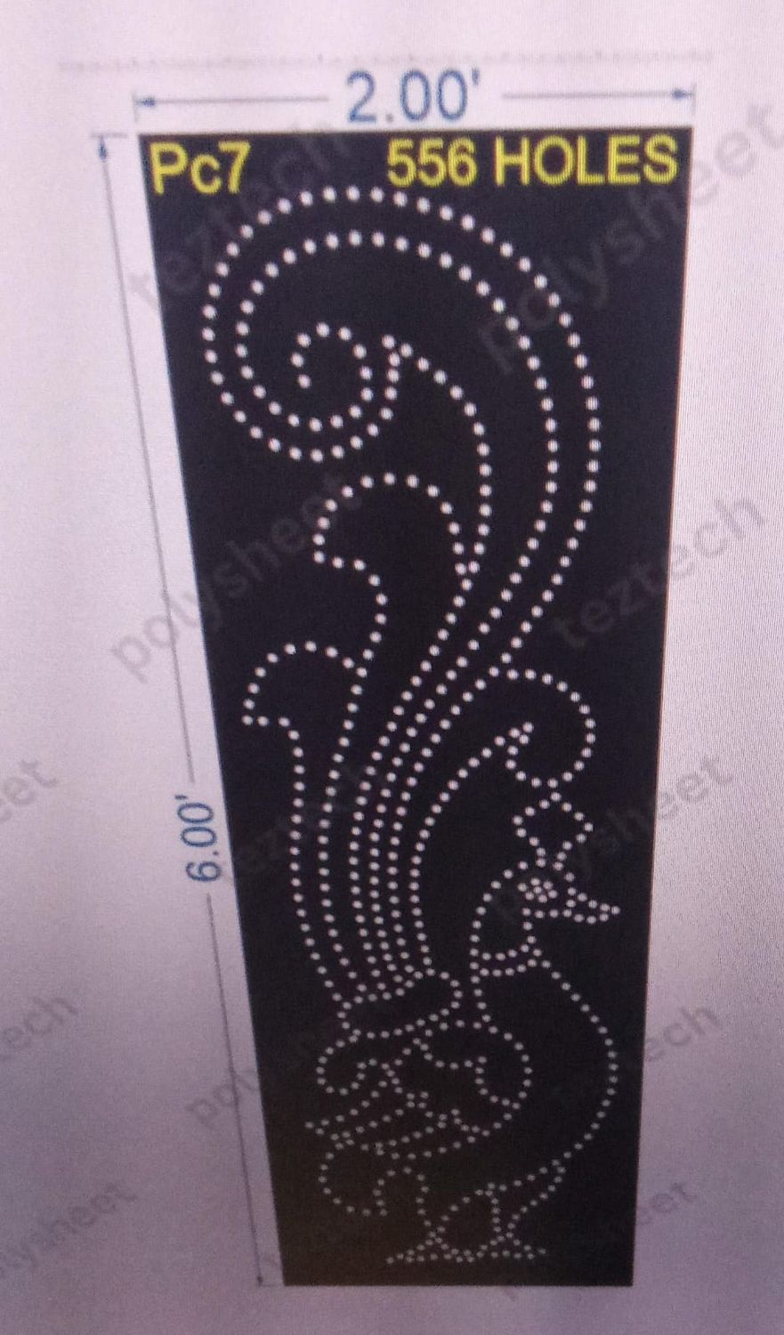 PC7 PEACOCK 6X2 FEET 556 HOLES