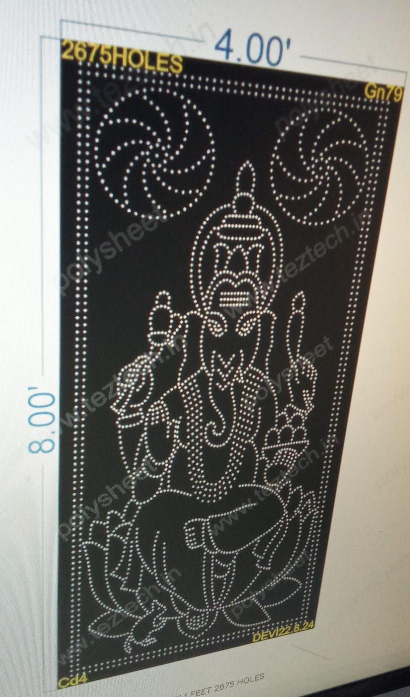 GN79 GANESH JI 8X4 FEET 2675 HOLES
