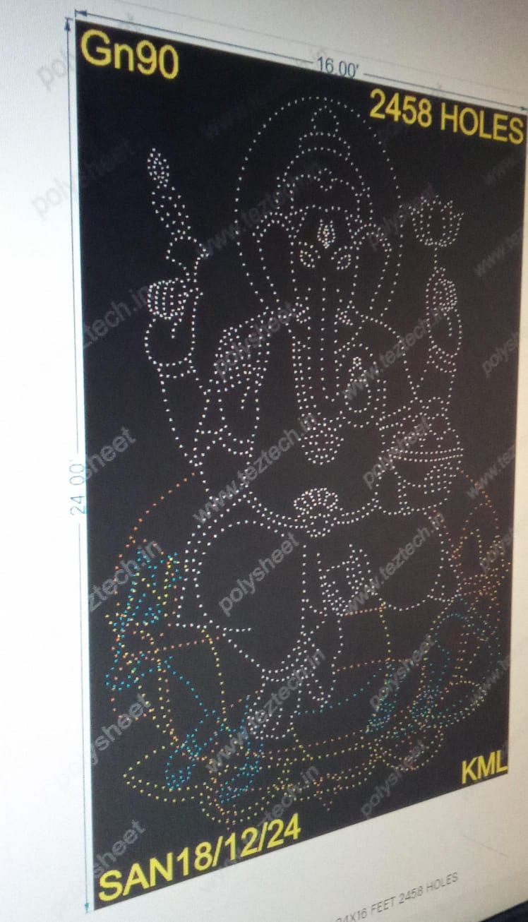 GN90 GANESHJI 4 PARTS 24X16 FEET 2458 HOLES