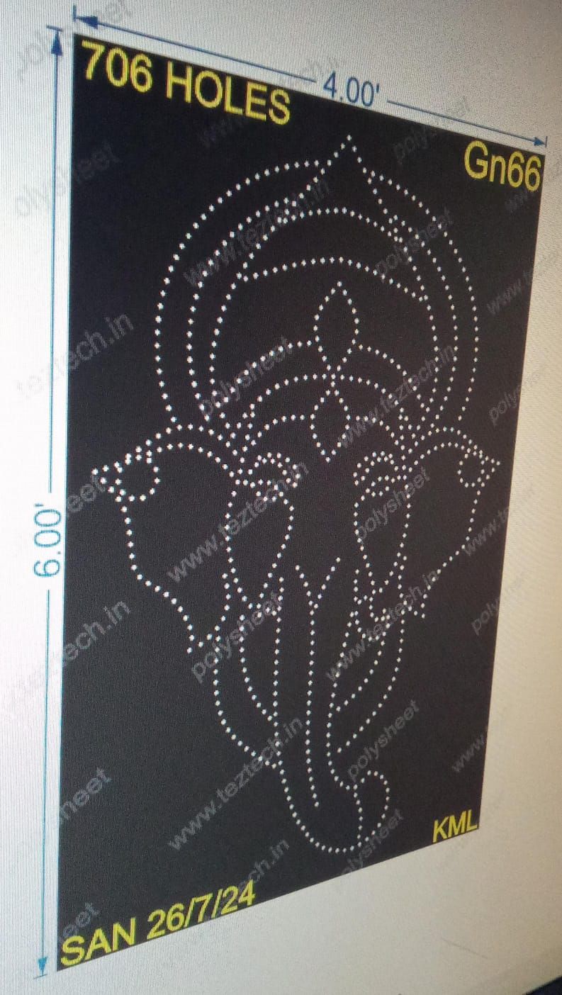 GN66 GANESHJI 6X4 FEET 706 HOLES