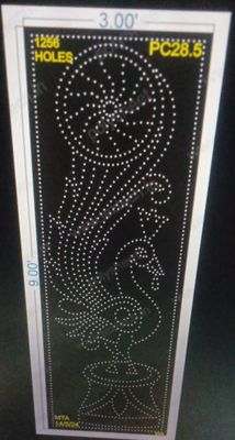 PC28.5 PEACOCK 9X3 FEET 1256 HOLES