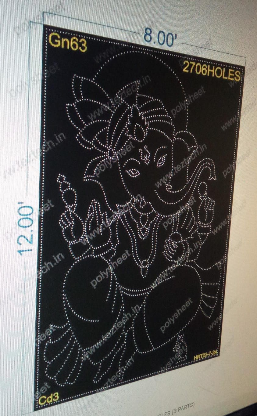 GN63 GANESHJI 12X8 FEET 2706 HOLES (3 PARTS)