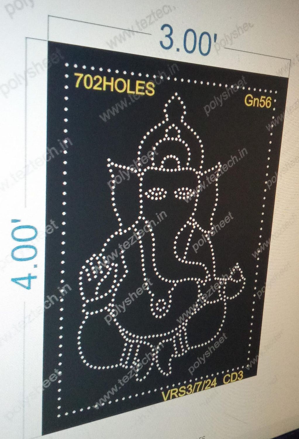 GN56 GANESHJI 4X3 FEET 702 HOLES