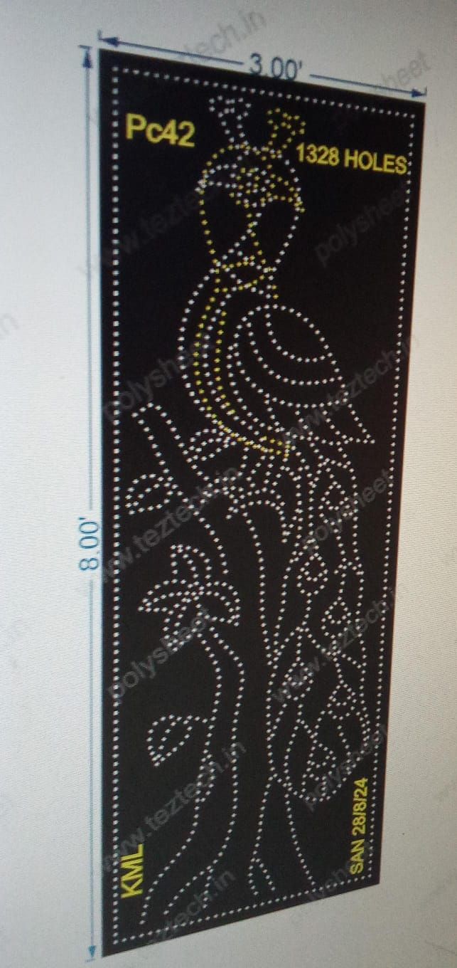 PC42 PEACOCK 8X3 FEET 1328 HOLES