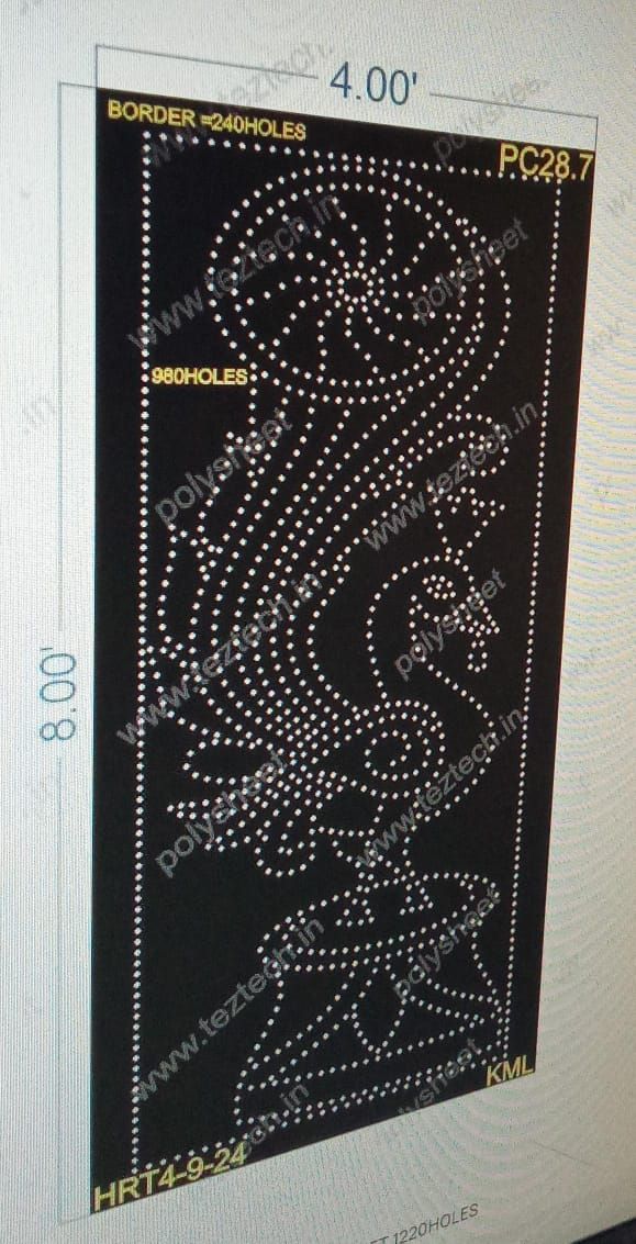 PC28.7 PEACOCK 4X8 FEET 1220HOLES