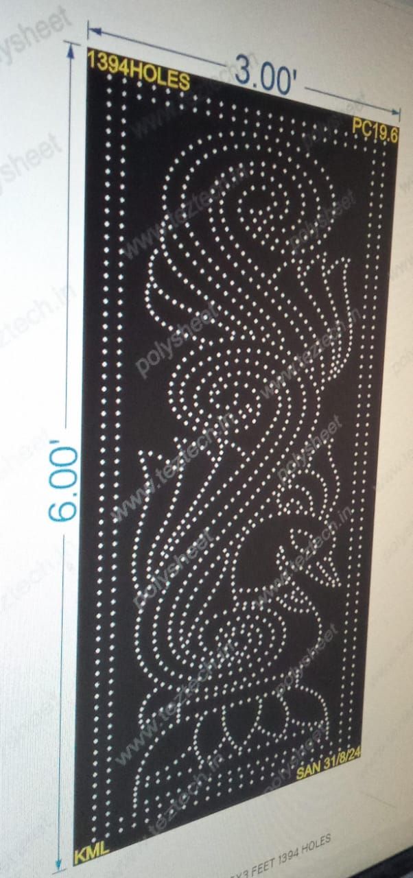 PC19.6 PEACOCK 6X3 FEET 1394 HOLES