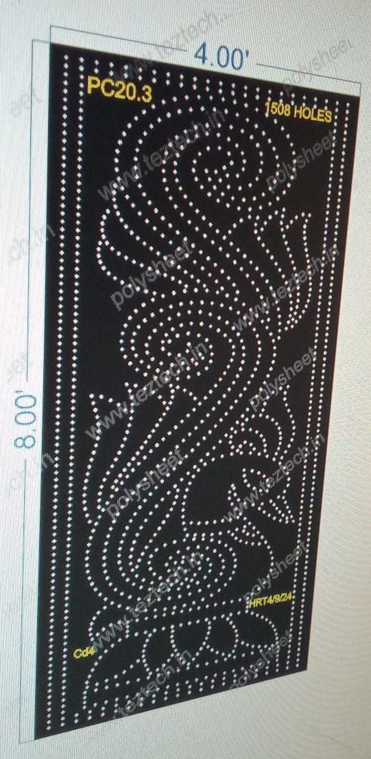 PC20.3 PEACOCK  8X4 FEET 1508 HOLES
