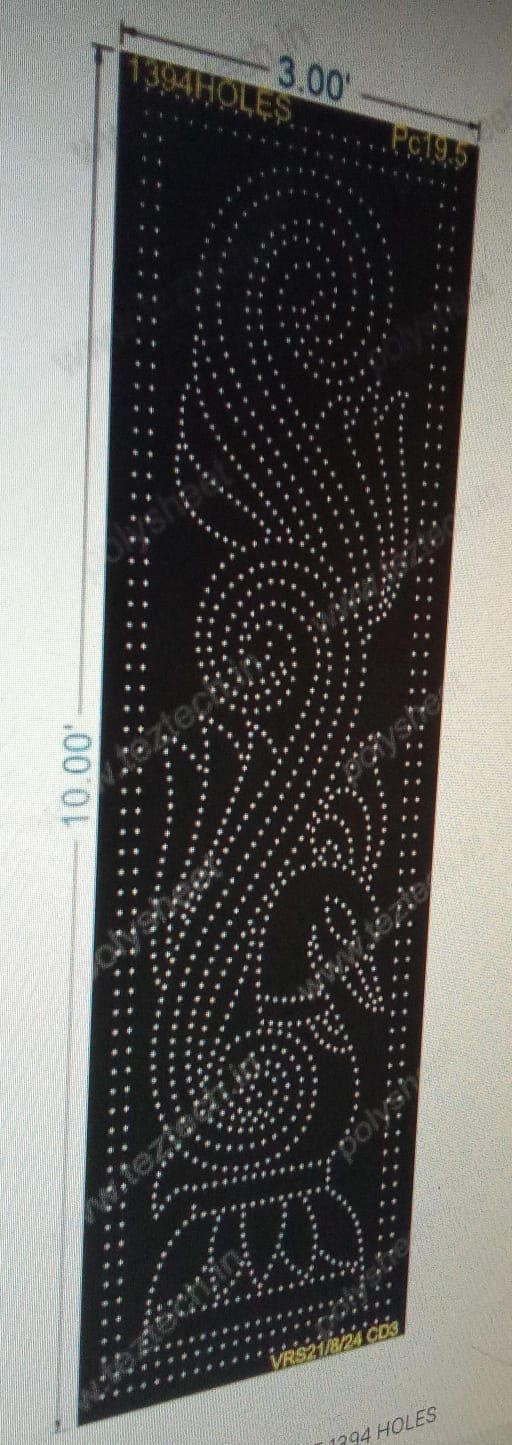 PC19.5 PEACOCK 10X3 FEET 1394 HOLES