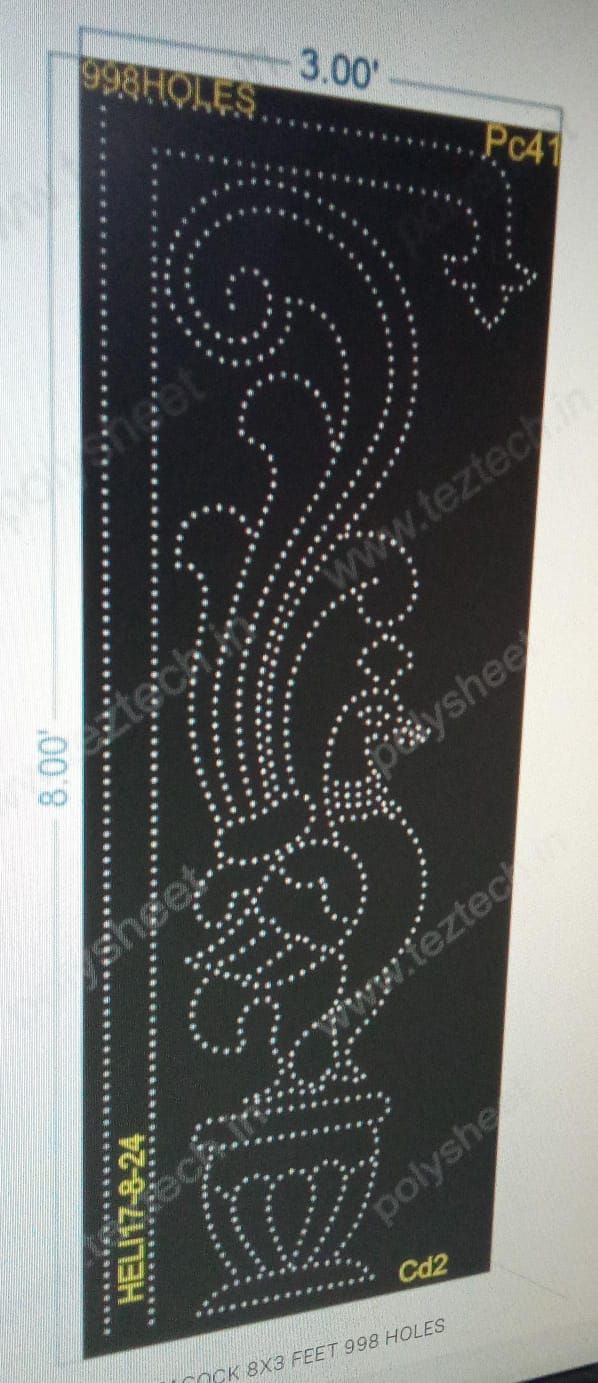 PC41 PEACOCK 8X3 FEET 998 HOLES