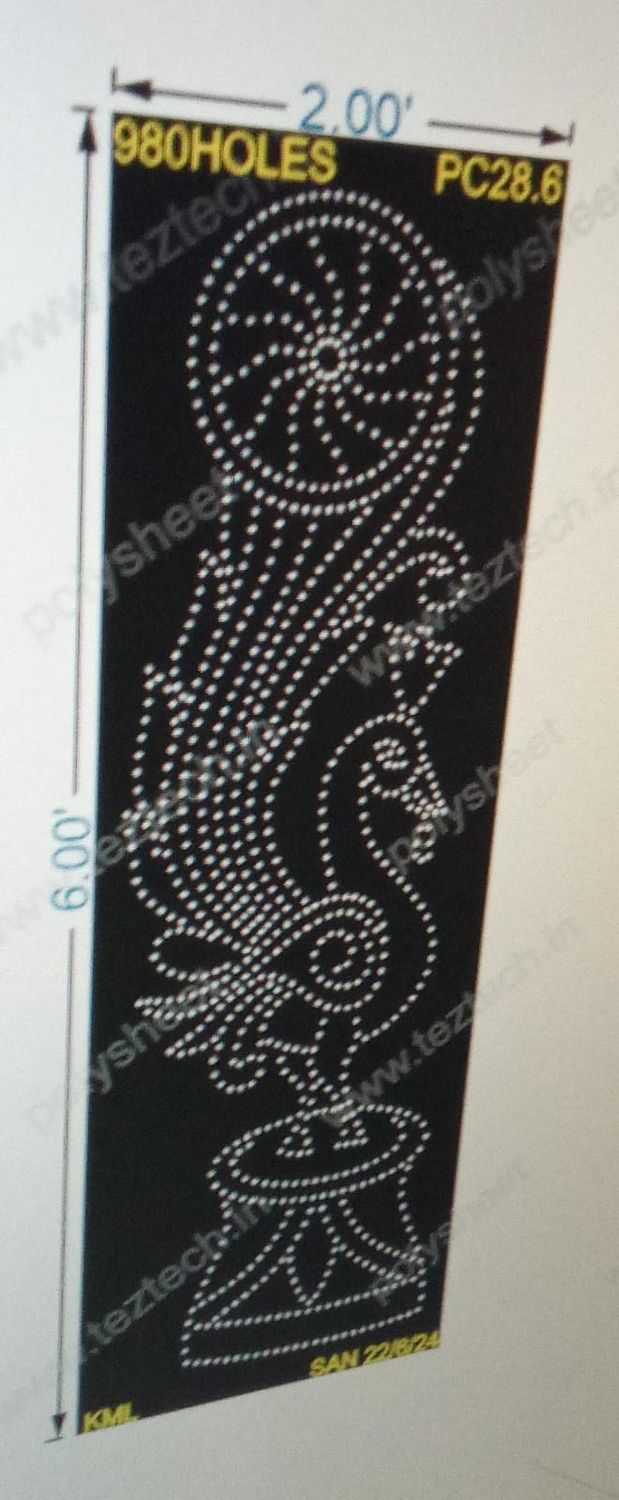 PC28.6 PEACOCK 6x2 FEET 980 HOLES