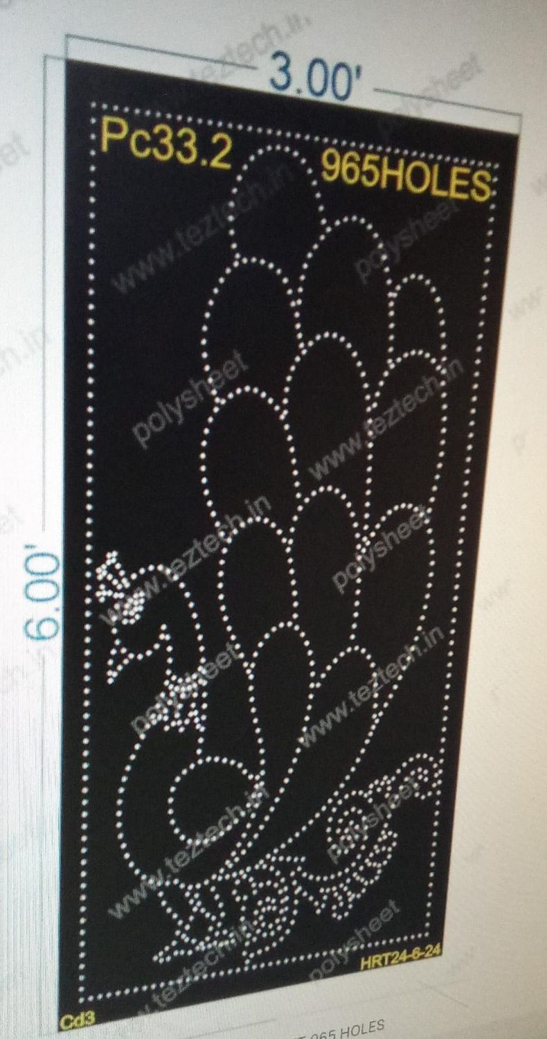 PC33.2 PEACOCK 3X6 FEET 965 HOLES