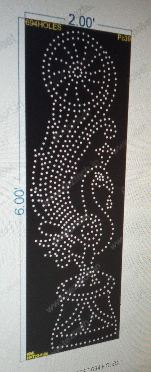 PC39 PEACOCK 6X2 FEET 694 HOLES
