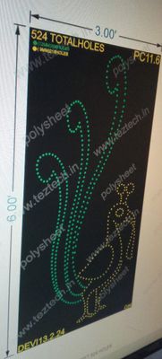 PC11.6 PEACOCK 6X3 FEET 524 HOLES