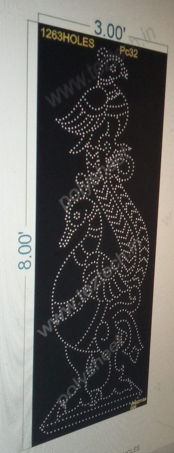 PC32 PEACOCK 8X3 FEET 1263 HOLES