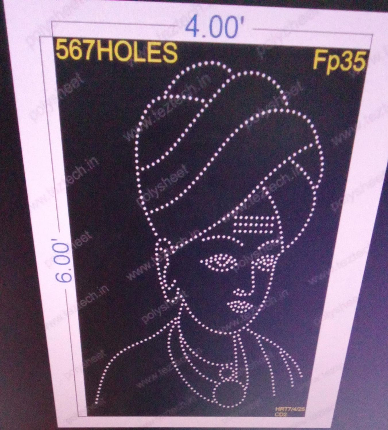 FP35 FAMOUS PEOPLE  6X4  FEET 567 HOLES