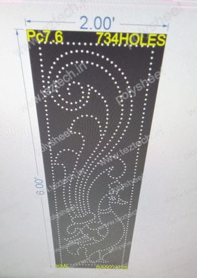 PC7.6 PEACOCK 6X2 FEET 1 PART (DESIGN HOLES =556 HOLES), (BORDER HOLES= 178), (TOTAL HOLES = 734)