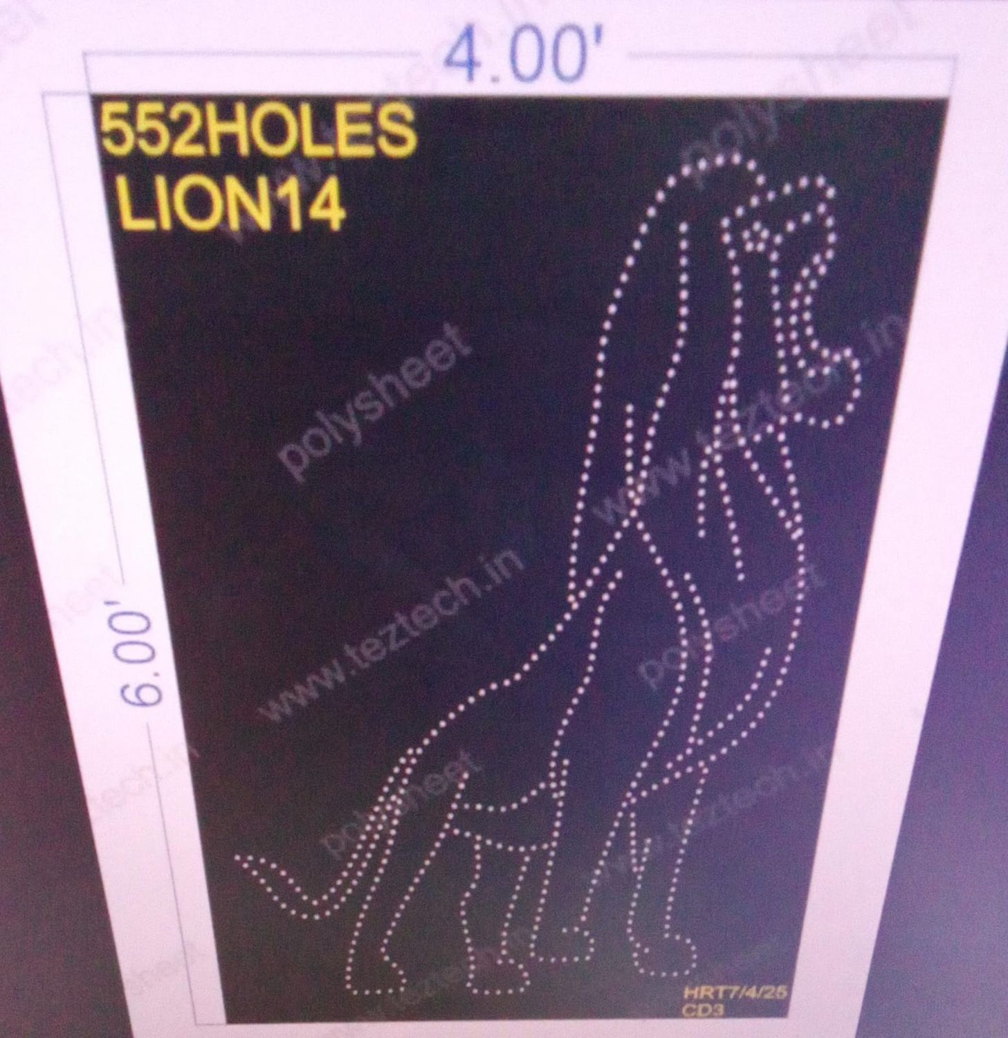 LION14 LION 6X4  FEET 552  HOLES