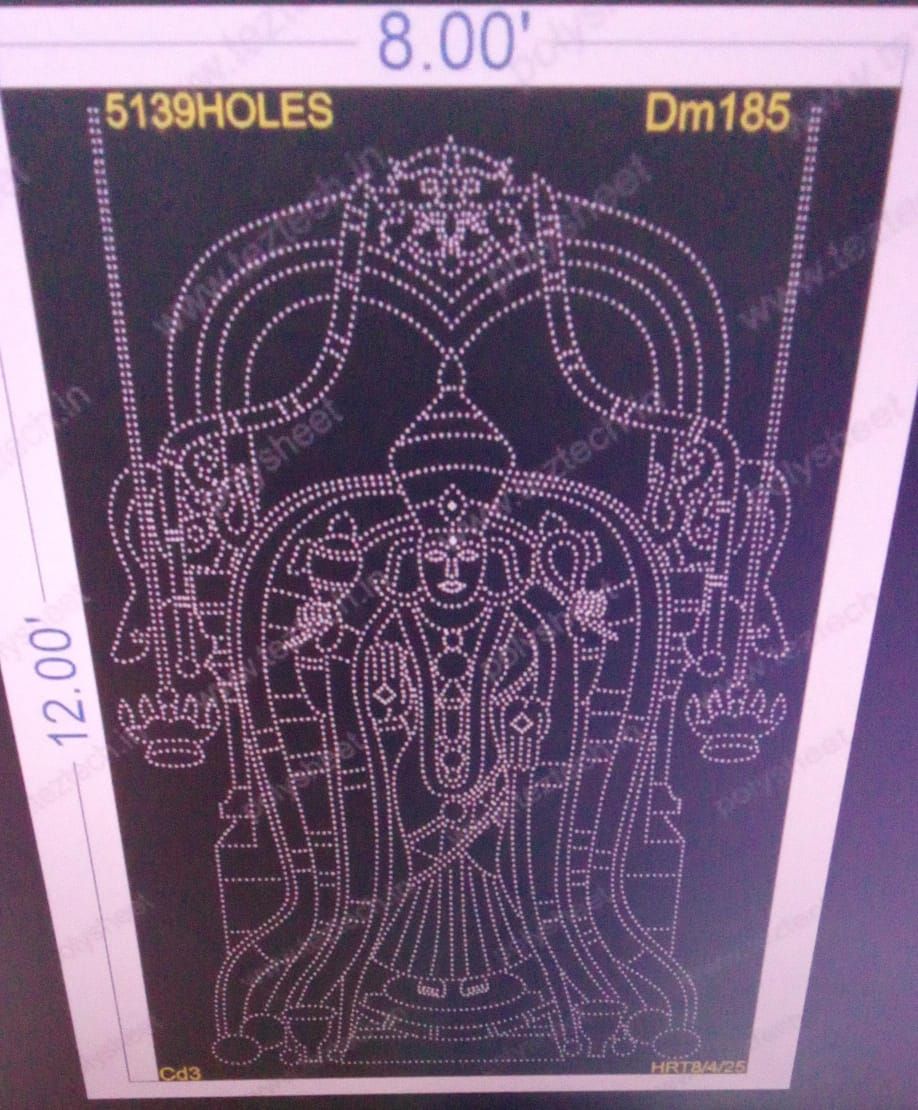 DM185  DEVI MATA  12X8  FEET 5139  HOLES (4 PARTS)