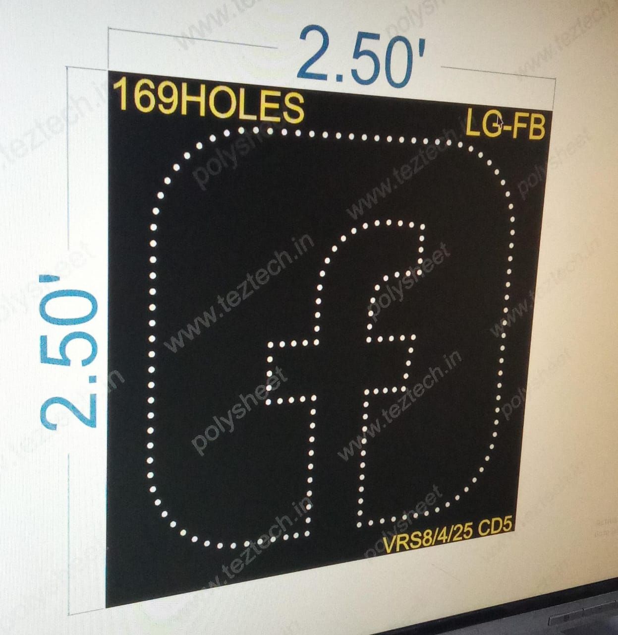 LG-FB LOGO FACEBOOK 1 PART 2.5X2.5 FEET 169 HOLES