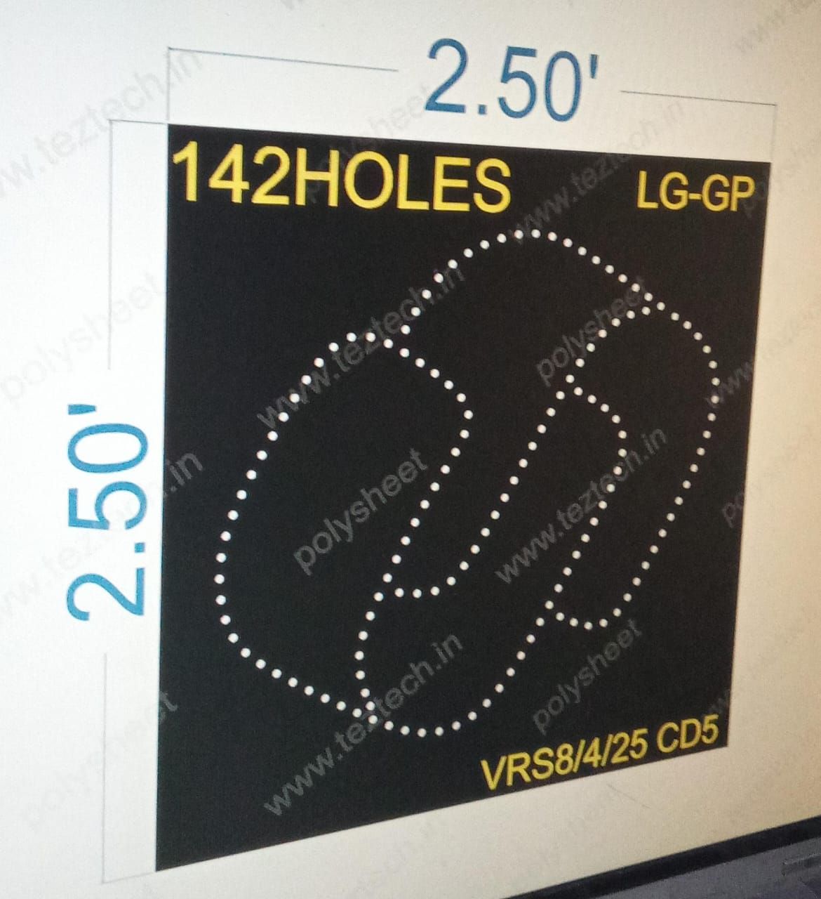 LG-GP LOGO GOOGLE PAY 1 PART 2.5X2.5 FEET 142 HOLES