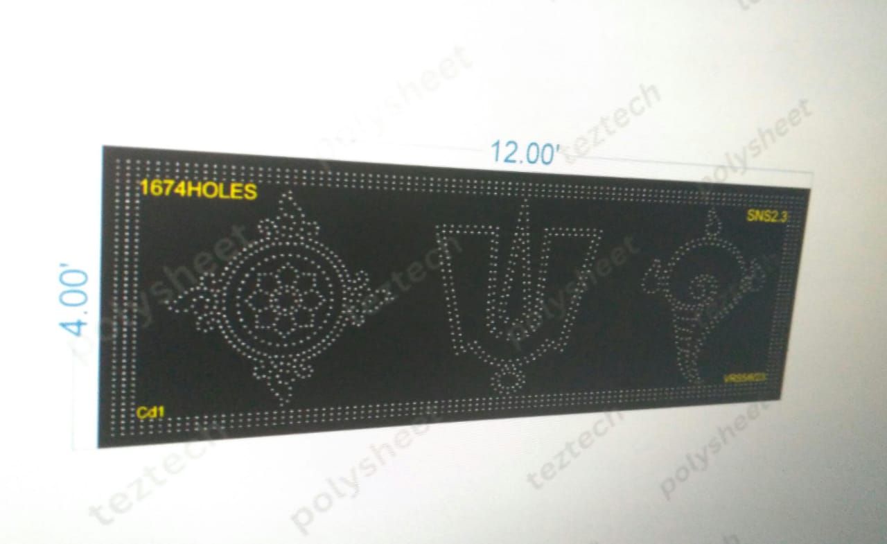 SNS2.3 SHANKU NAMAM SHAKRAM 12X4 FEET 1674 HOLES