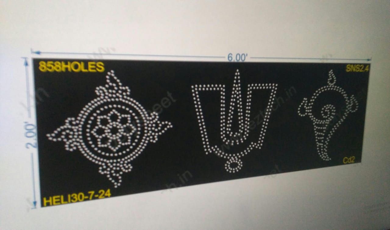 SNS2.4 SHANKU NAMAM SHAKRAM 2X6 FEET 858 HOLES