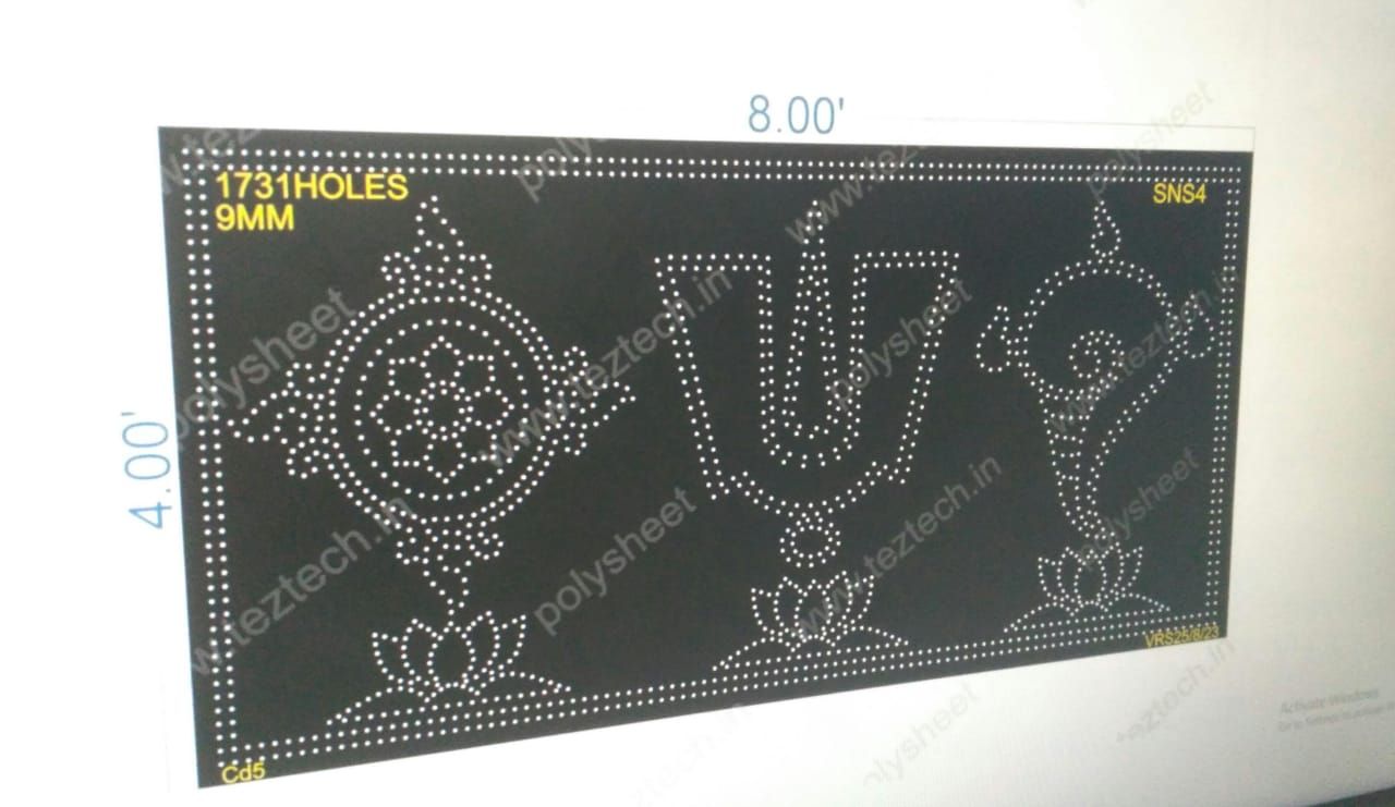 SNS4 SHANKU NAMAM SHAKRAM 4X8 FEET 1731HOLES