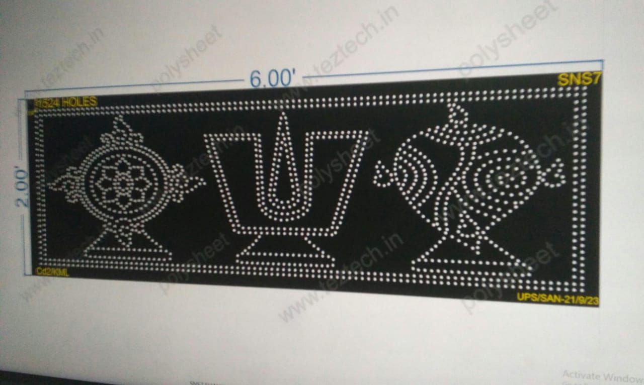 SNS7 SHANKU NAMAM SHAKRAM 2X6 FEET 1524HOLES